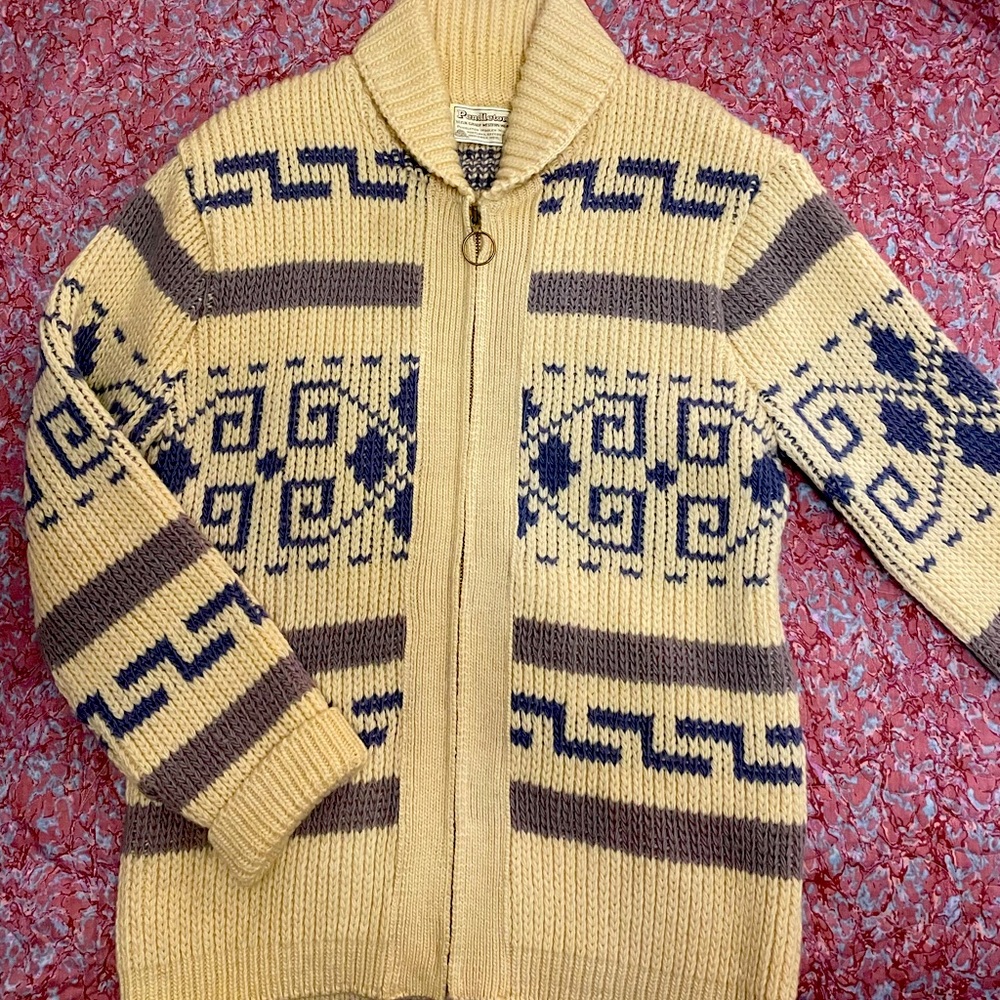 PENDLETON Vintage THE DUDE sweater OG. Men’s Large 100% Virgin Wool made in USA
